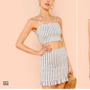 Striped two piece set size small